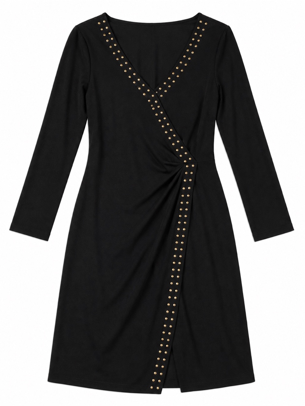 Carmen Marc Valvo Studded Black Dress Size 10